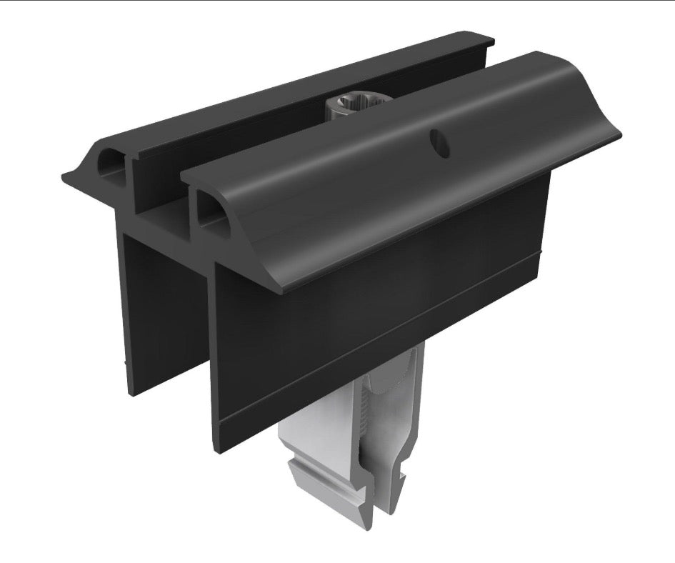 SL Rack Mittelklemme Vario schwarz eloxiert